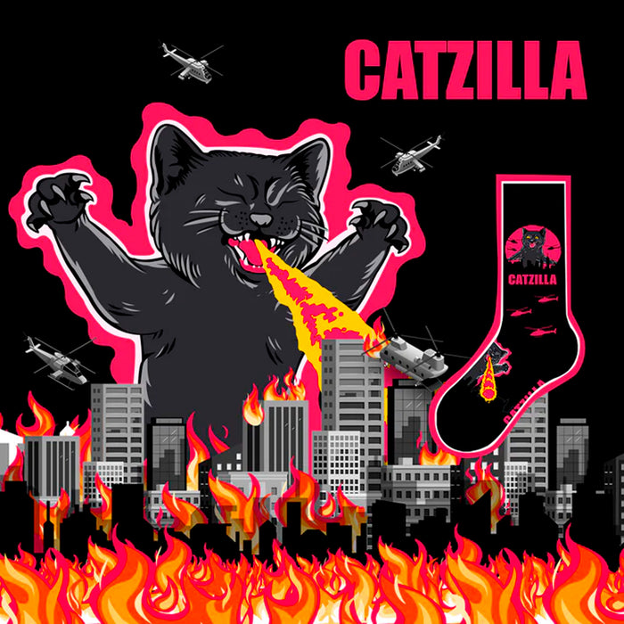 Calcetines Catzilla en la Ciudad