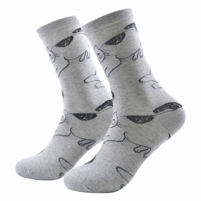 Calcetines Gatitos en Fondo Gris