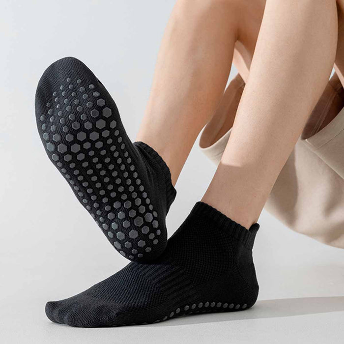 Calcetín Deportivo Yoga Antideslizante Corto Negro 41-45