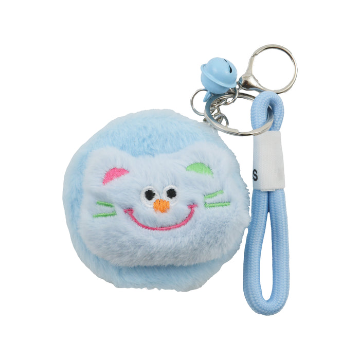 Espejo de Cartera Peludo Gato Azul