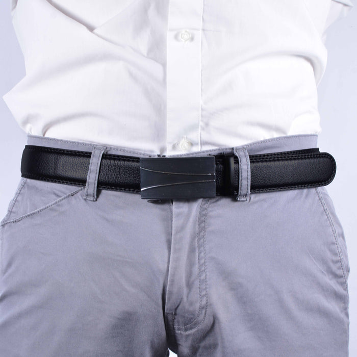 Cinturón Hombre automático Negro Hebilla con Estilo