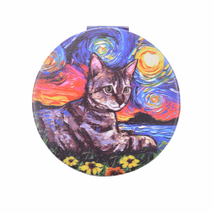Espejo de Cartera Gato Acostado