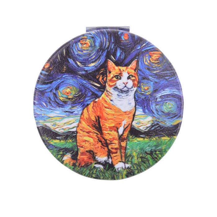 Espejo de Cartera Gato Amarillo
