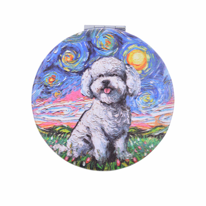 Espejo de Cartera Perro Poodle