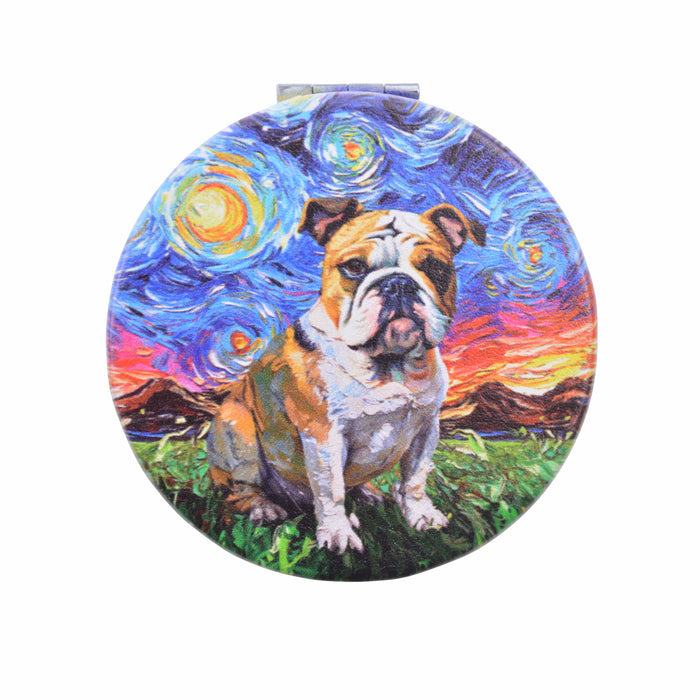 Espejo de Cartera Perro Bulldog Inglés
