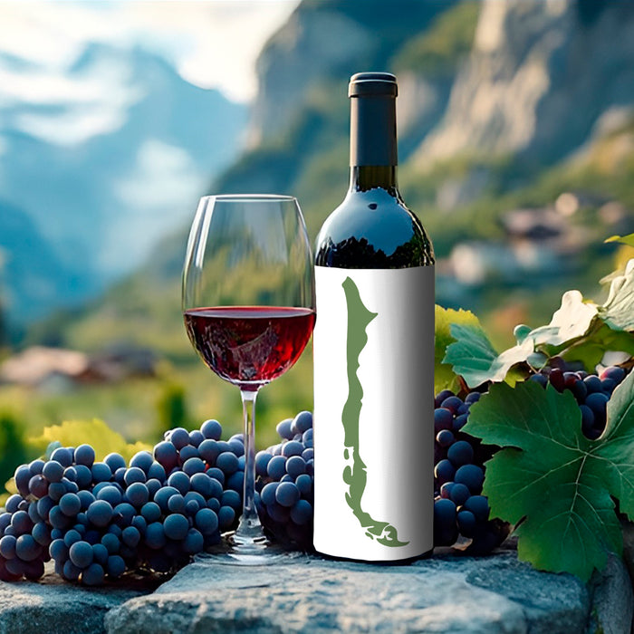 Calcetines Botella de Vino y Uvas