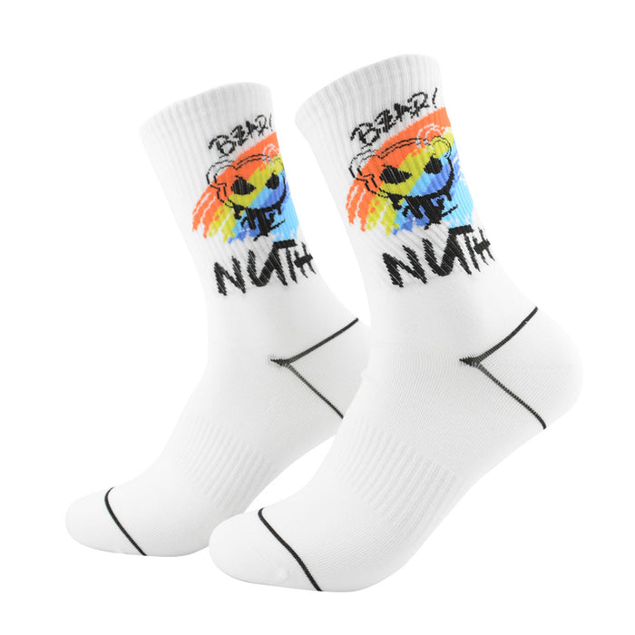 Calcetines Blancos Cara de Colores