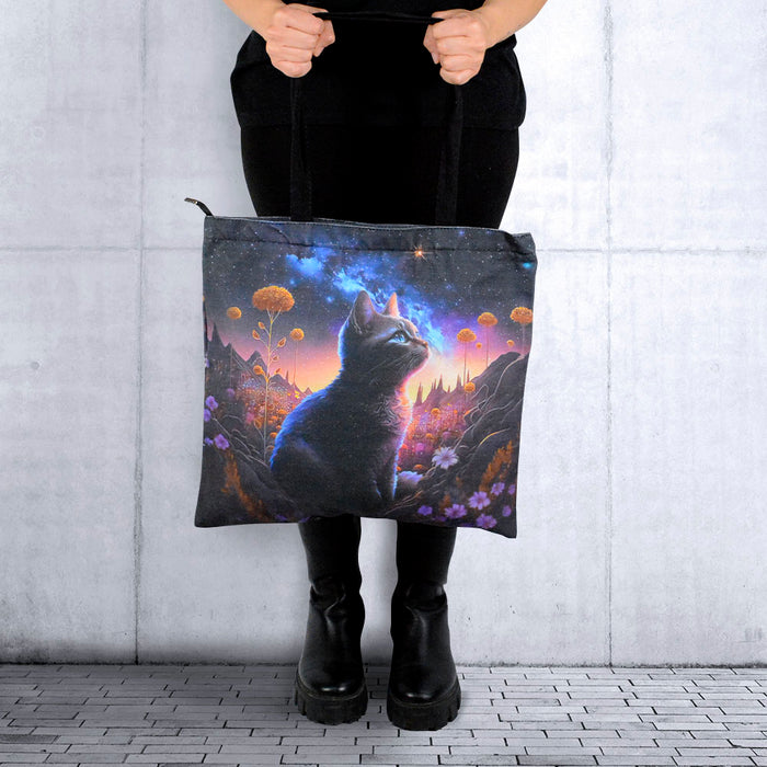 Bolso Cuadrado lona gato sueño modelo 3699
