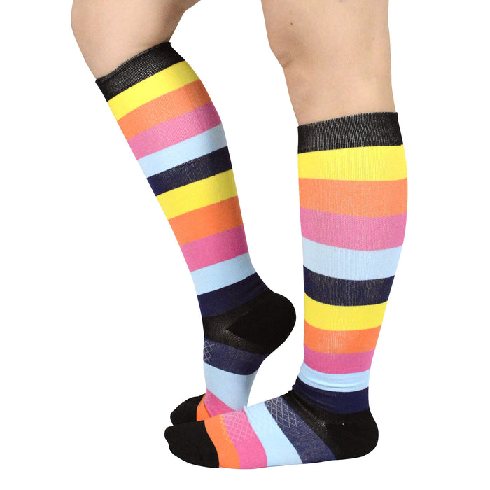 Bucanera compresion rayas de colores terapeutica modelo 77-78