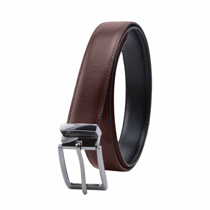 Cinturon sintetico negro hombre reversible 4060