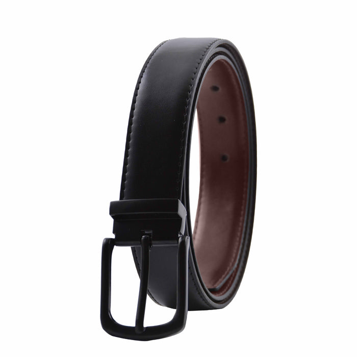Cinturon sintetico negro hombre reversible 4061