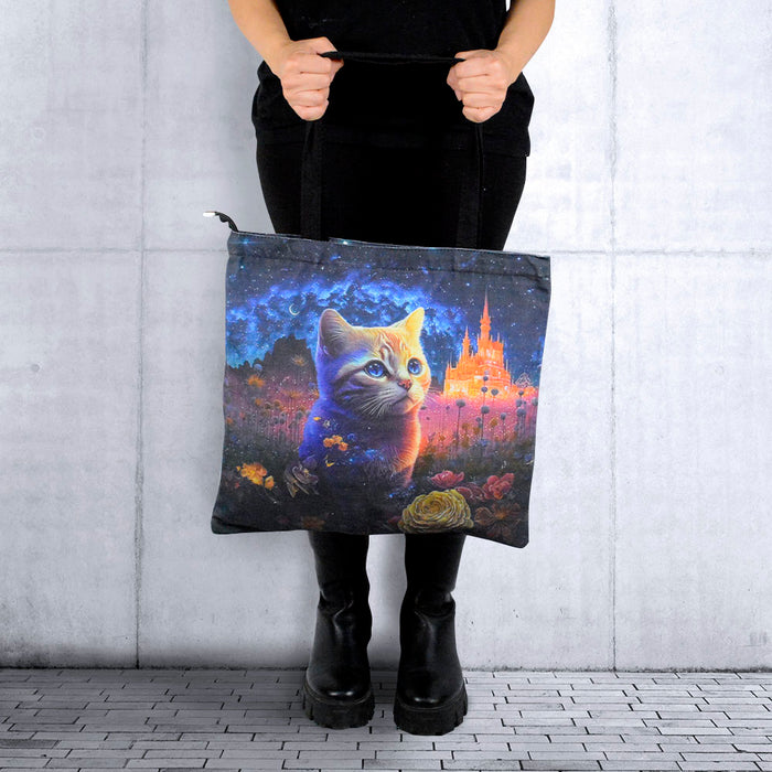 Modelo Bolso Cuadrado lona gato sueño 3700