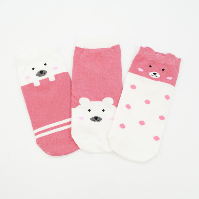 Pack 3 calcetines cortos animales chancho conejos 1907