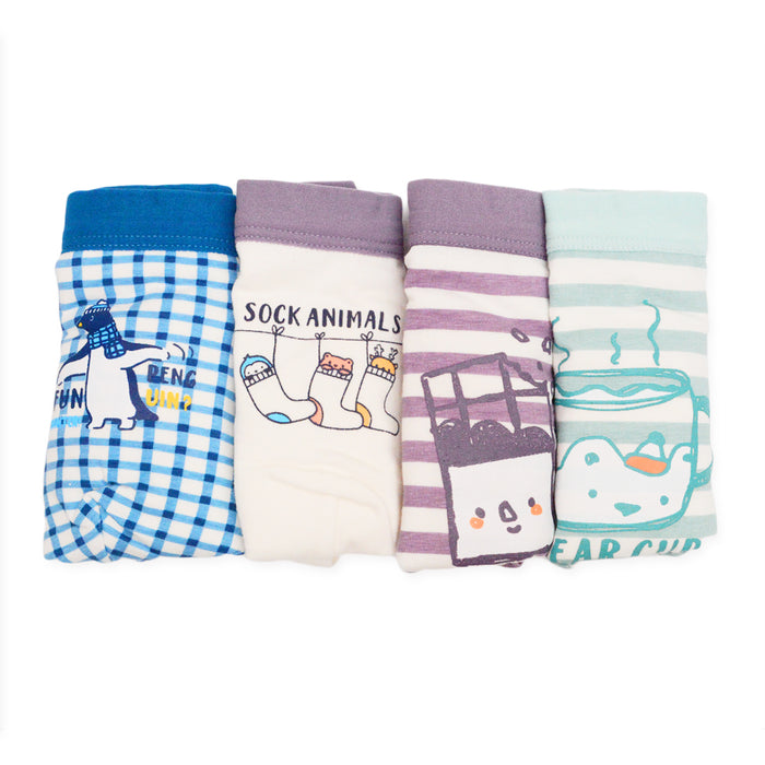 Pack 4 boxer nino colores chocolate 2092