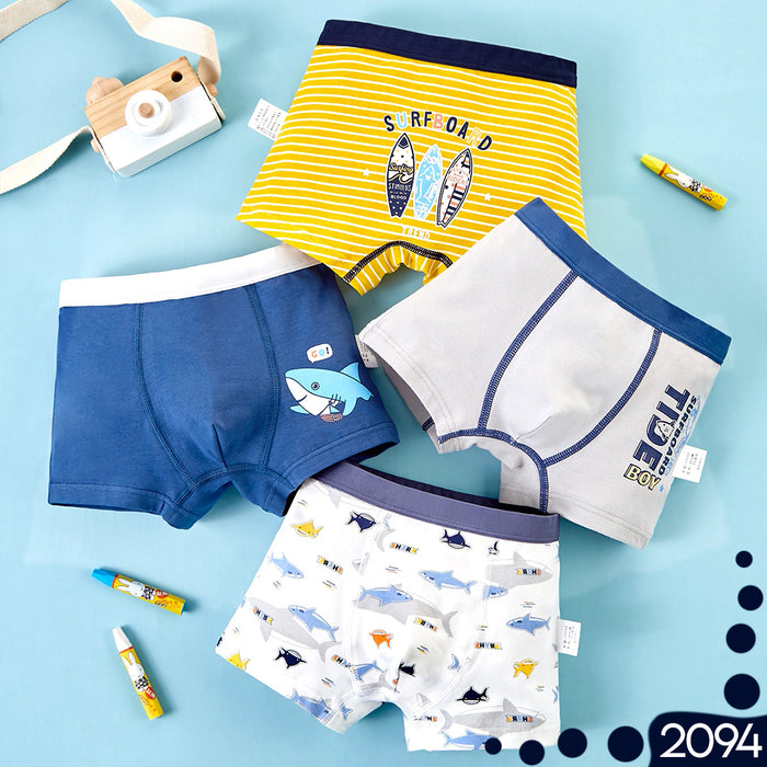 Pack 4 boxer nino colores tiburon cool 2094