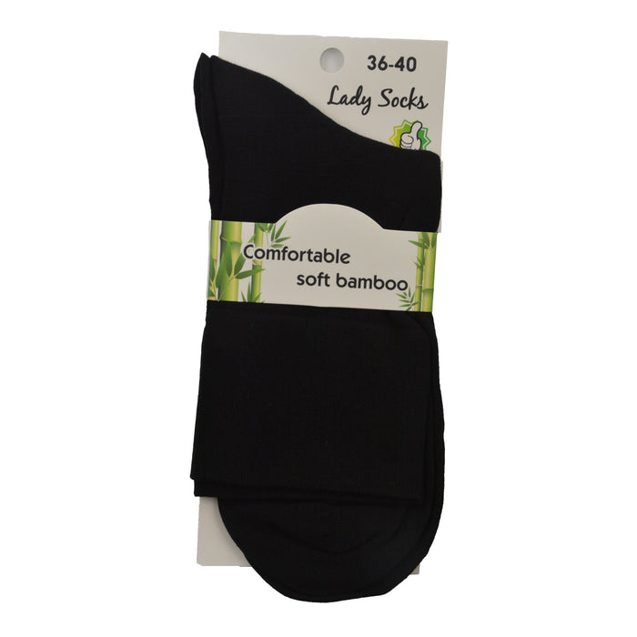 Porrtada calcetin bambu largo negro diabeticos 4024