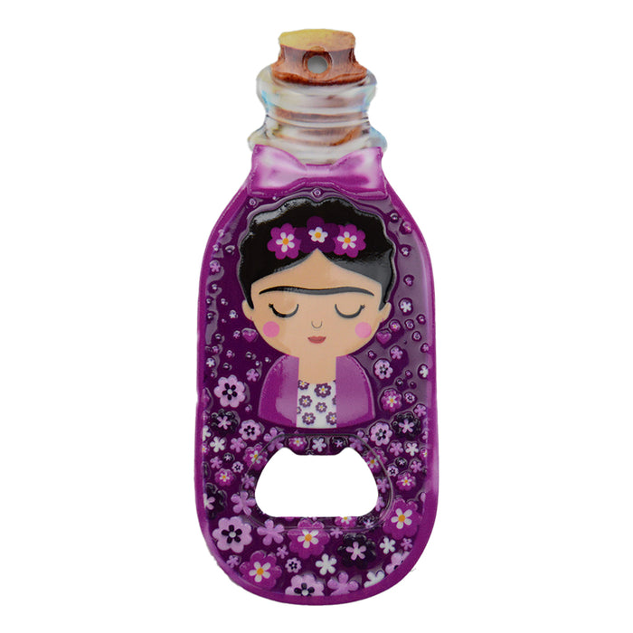 Abrebotellas frida khalo florales imanes ceramica Uva Morado 3918-5