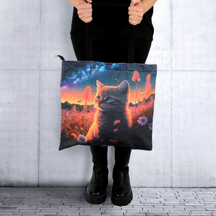 Portada Bolso Cuadrado lona gato sueño modelo 3698