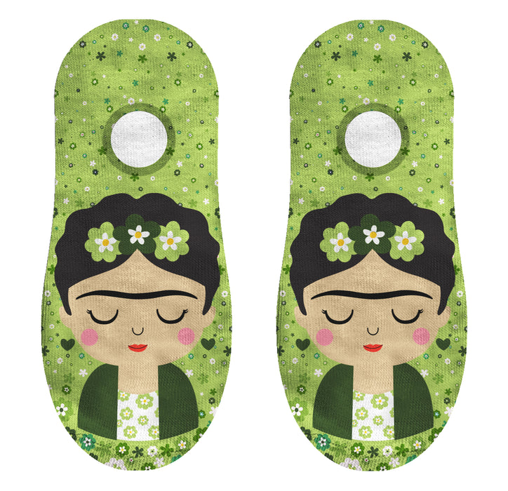 Calcetin invisible poliester frida khalo kiwi verde 6