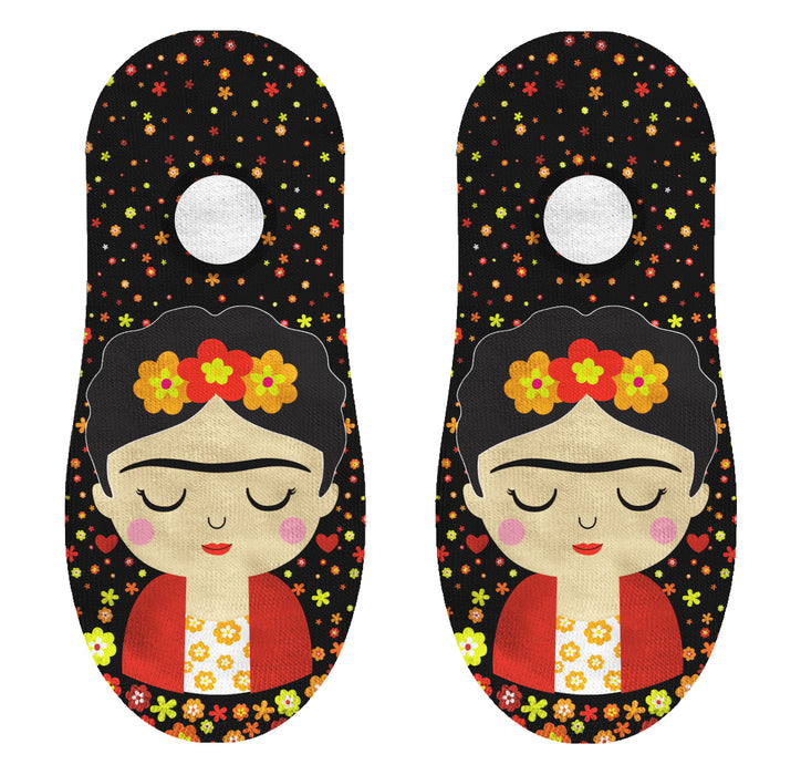 Calcetin invisible poliester frida khalo negro 7