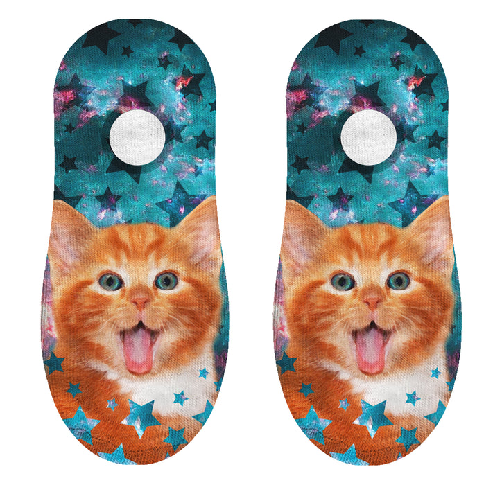Calcetin invisible poliester gato sorprendido 25
