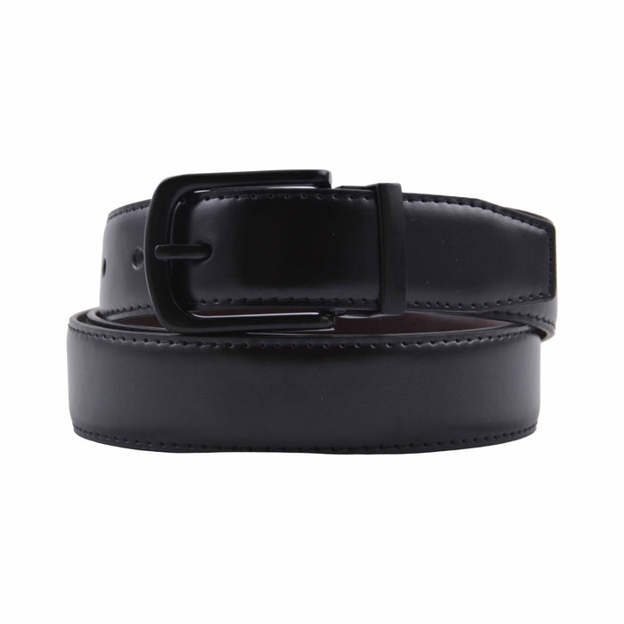 Cinturon sintetico negro hombre reversible 4061