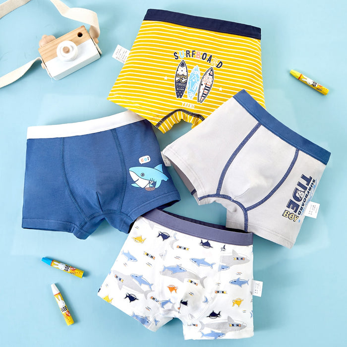 Pack 4 boxer nino colores tiburon cool 2094