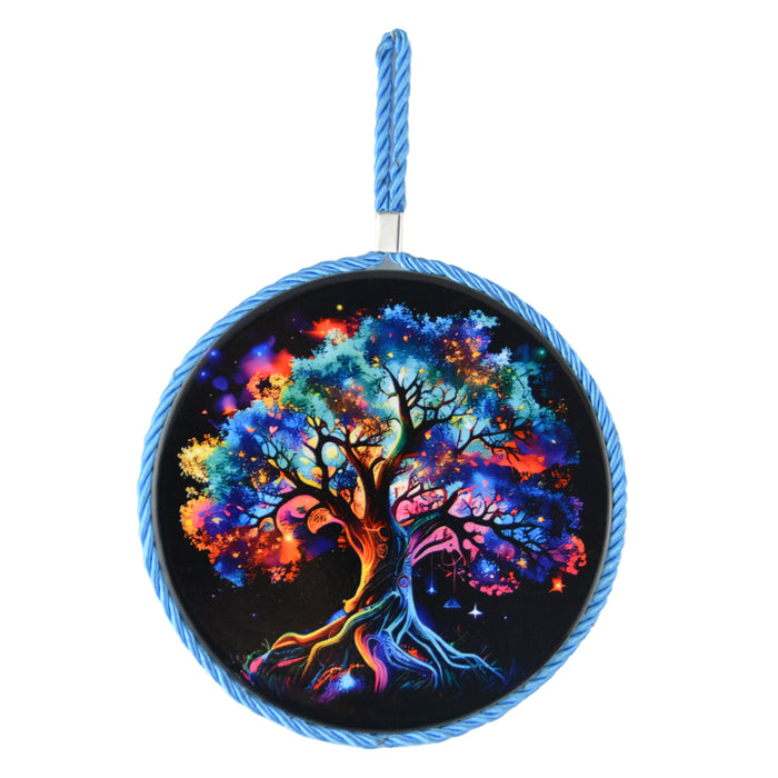 Posaolla colgante corcho ceramica arbol vida azul 3993-3