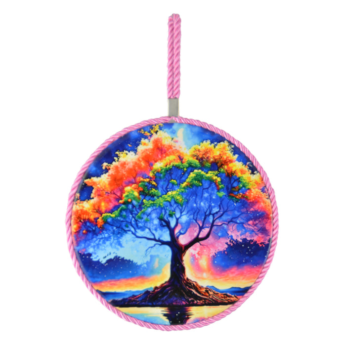 Portada Posaolla colgante corcho ceramica arbol vida rosado 3993-1