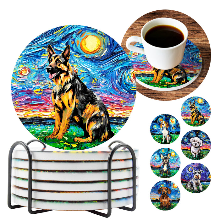 Posavasos van gogh pintura arte perro 4056