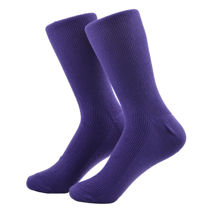 Portada calcetin algodon largo morado liso 4005-4