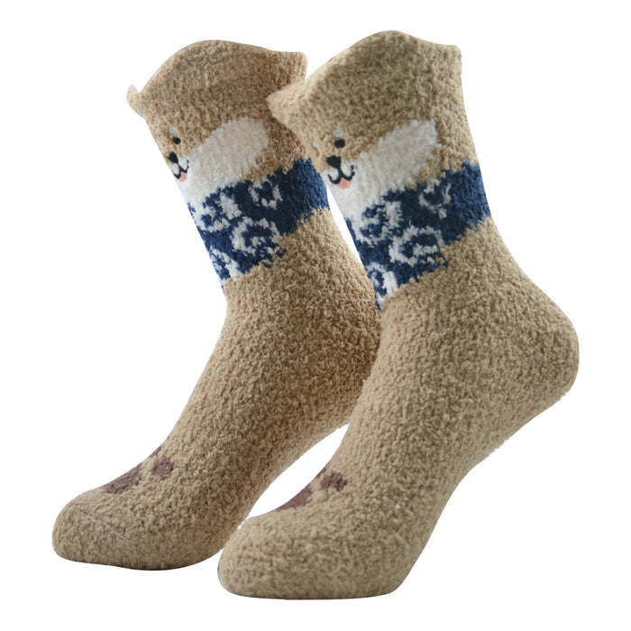 Portada calcetin toalla largo perro beige 4019-3