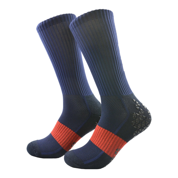 Portada calcetines largos poliester futbol azul 4021-4