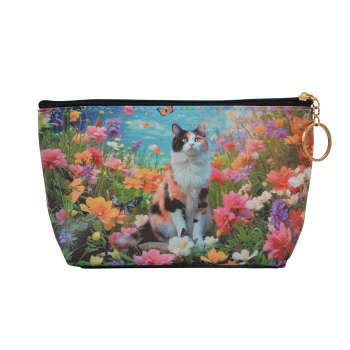 Portada cosmetiquero gato jardin calico 3896-4
