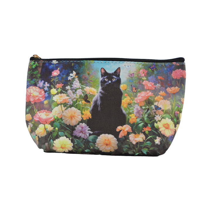 Portada cosmetiquero gato jardin negro 3896-5