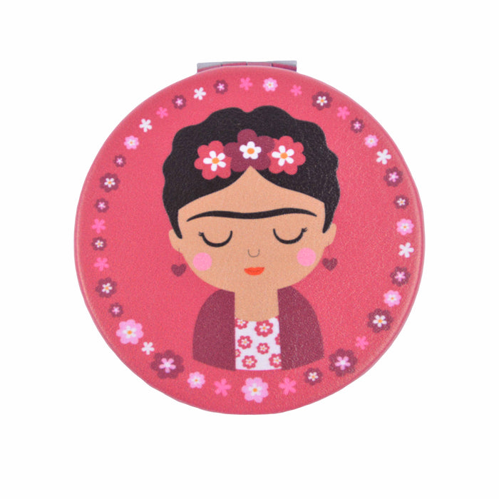 Portada espejo vidrio metal Frida Khalo frutilla 4072-19