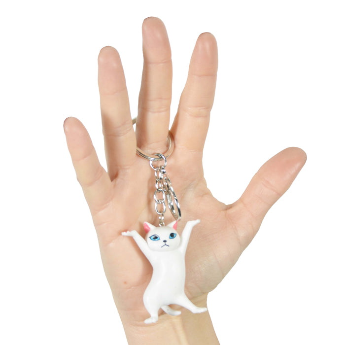 Portada llavero gato blanco parado 4047-3