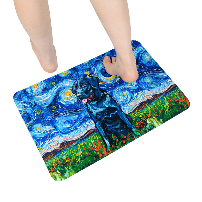 alfombra baño perro labrador negro mouse pad van gogh pintura arte