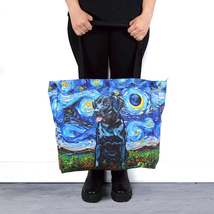 bolso perro labrador negro rectangular noche estrellada van gogh