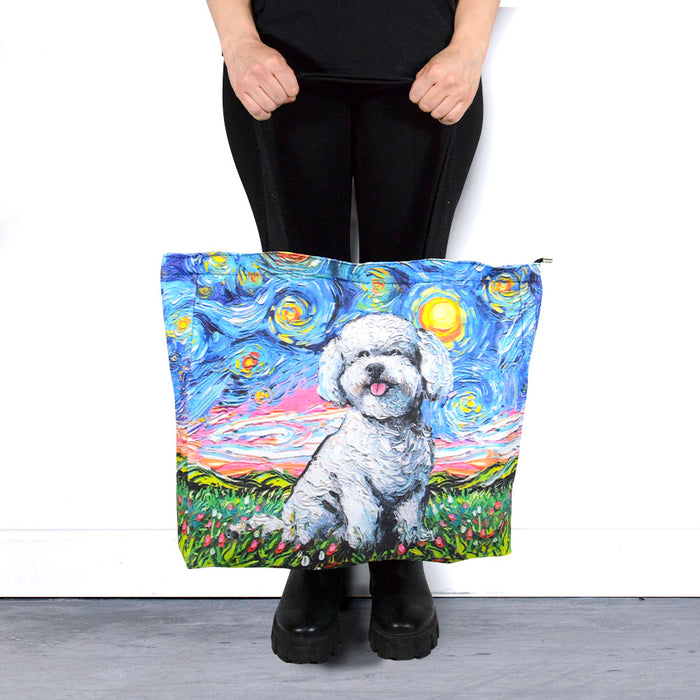bolso rectangular perro poodle noche estrellada van gogh