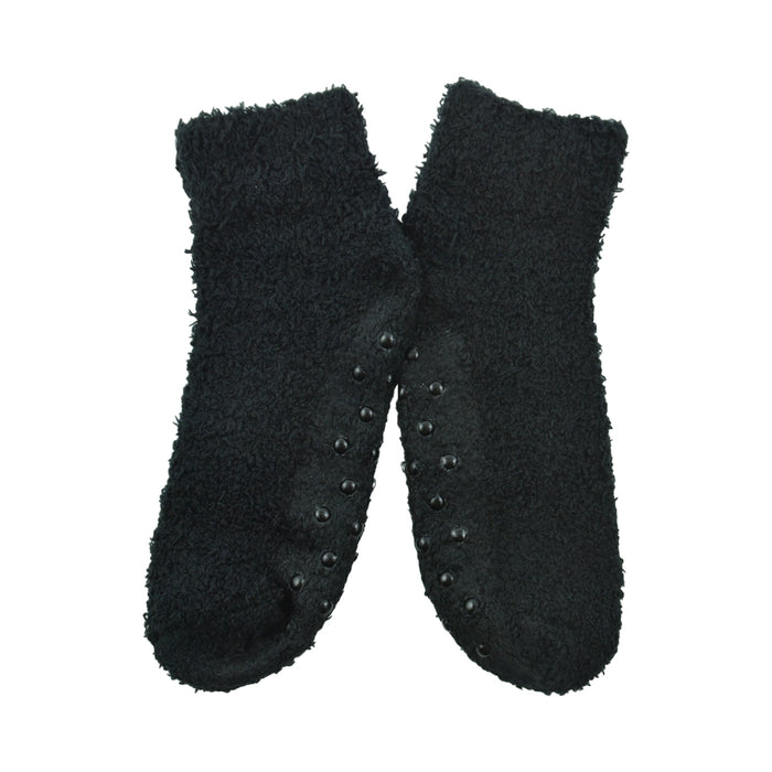 calcetin algodón media pierna antideslizante negro 3715-1