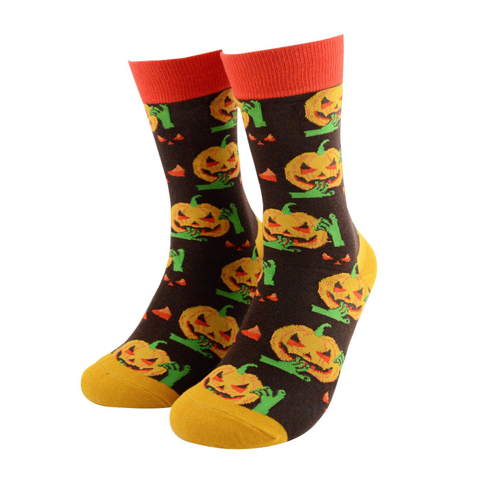 calcetin algodon halloween calabazas terror susto zapallo