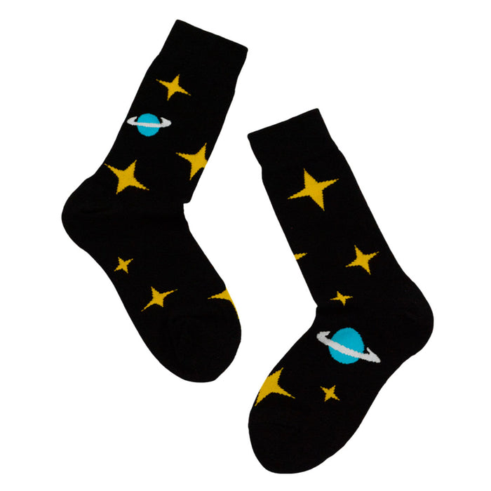 calcetin algodon largo planetas estrellas