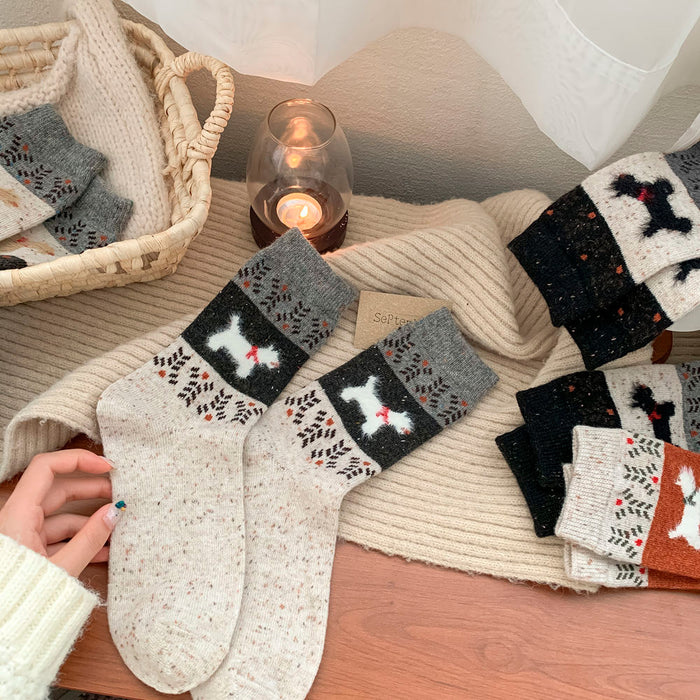 calcetin algodon largo perros gruesos 4014