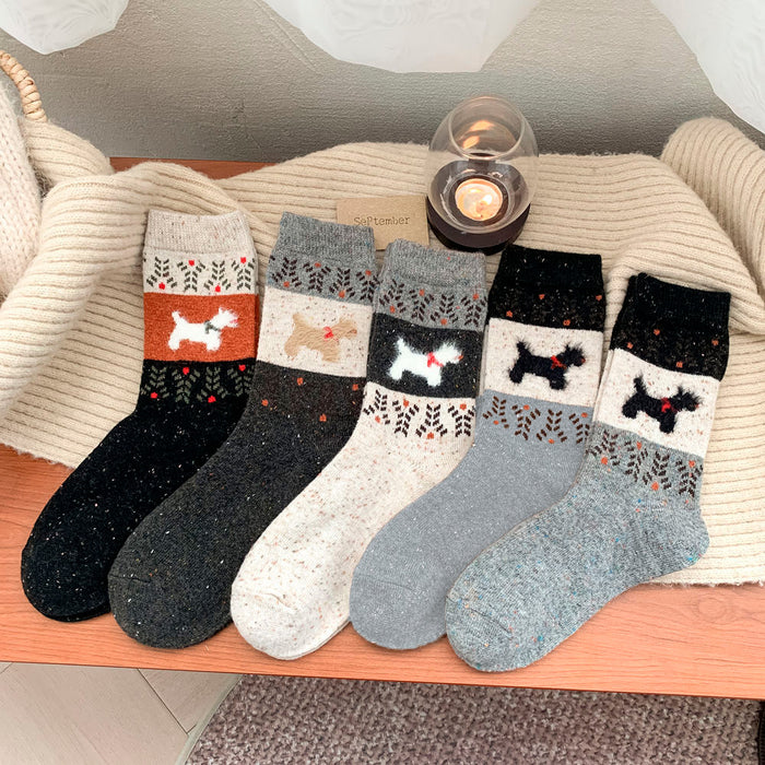 calcetin algodon largo perros gruesos 4014