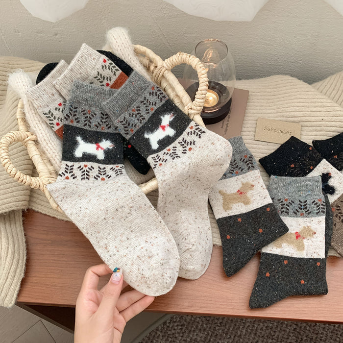 calcetin algodon largo perros gruesos 4014