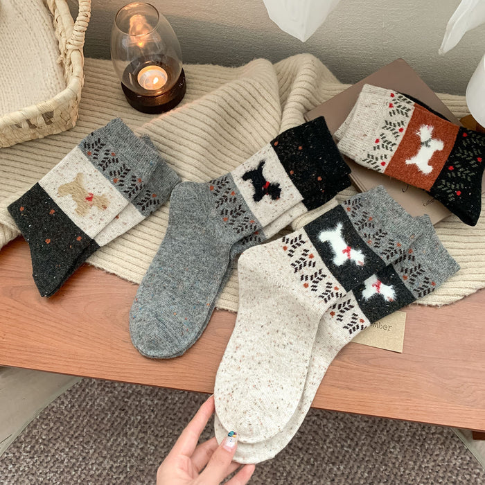 calcetin algodon largo perros gruesos 4014