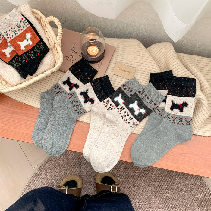 calcetin algodon largo perros gruesos 4014