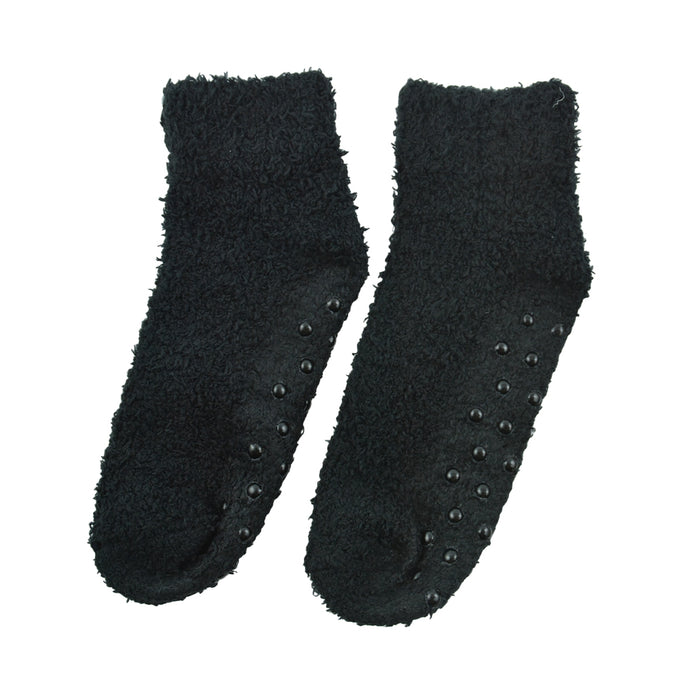 calcetin algodón media pierna antideslizante negro 3715-1 toalla