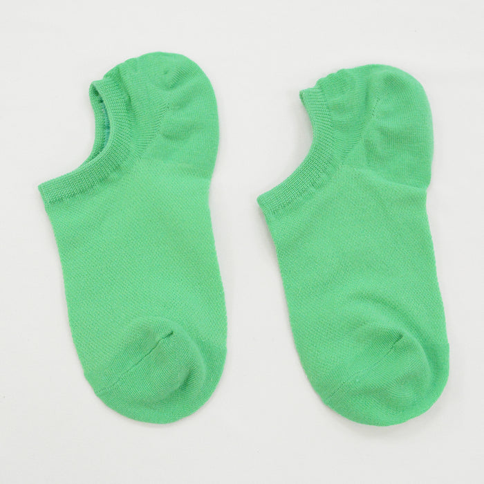 calcetin invisible algodon transpirable liso verde 1971 talla 25-30 verano